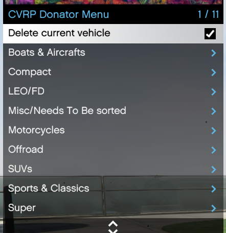 F10 Donator Menu